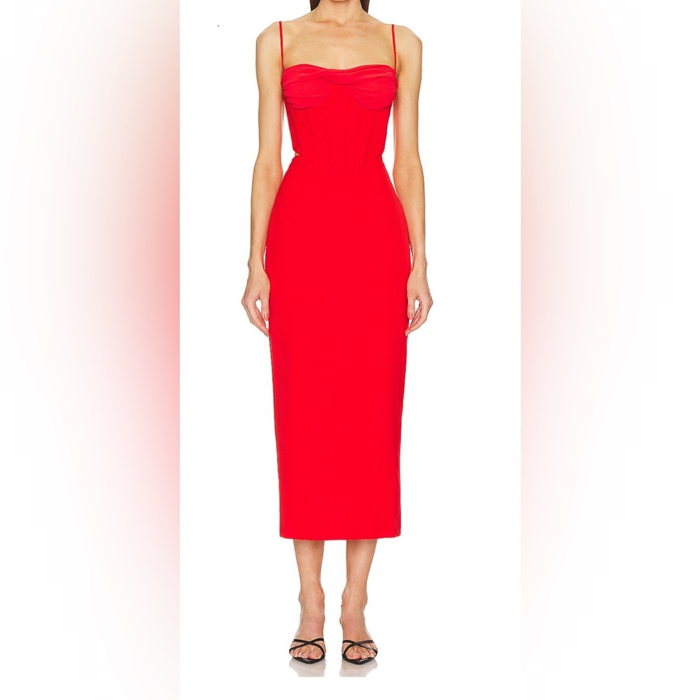 Red Bardot dress